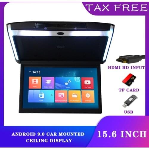 IPS 15.6" Car Screen Car Multimedia Player Dashboard Replacement Entertainment System Stereo USB SD HDMI Wifi FM Android 9.0
