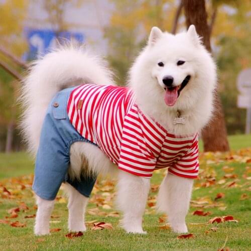 Large Dog Pajamas Stretch Big Dog Clothes Jumpsuit Pyjama Samoyed Husky Labrador Golden Retriever Clothing Sleepwear Costume