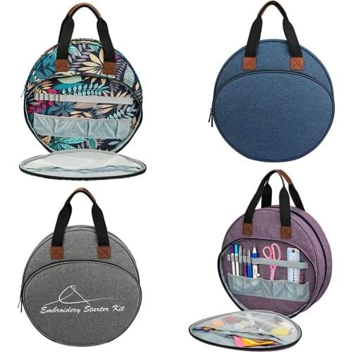 Yarn Storage Case Crochet Hooks Knitting Round handbag Sewing Tools Accessories Knitting Needles Organizer