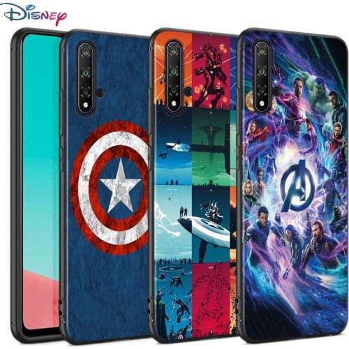 Black Soft Cover Avengers Marvel For Huawei Nova 8 7 6 SE 5T 7i 5i 5Z 5 4 4E 3 3i 3E 2i Pro Phone Case