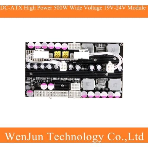 DC 19V-24V Motherboard Power Supply DC-ATX High Power 500W Wide Voltage Switch PSU Pico ATX Module