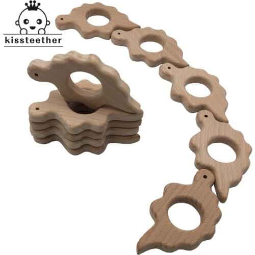 Wood Teether Stegosaurus Teether Toy Dinosaur Wooden Dino Teether Nursing Necklace Pendant Pacifier Clip Baby Boy Gym Teething