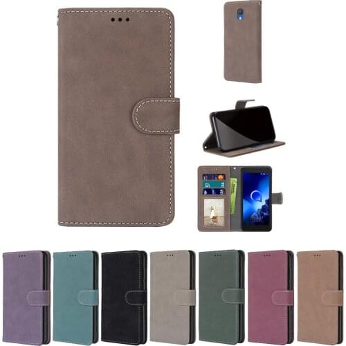 For Alcatel 1C 1S 1V 3X 2019 3V Case Luxury PU Leather Flip Cover For Alcatel 1C 1S 1V 3X 2019 3V Case Wallet Stand Matte Coque
