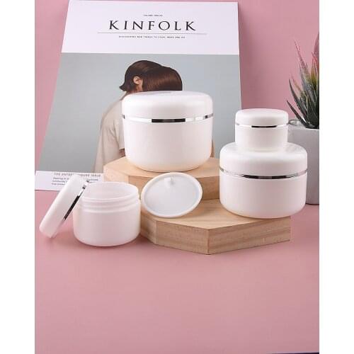 20/30/50/100/150/200/250g Refillable Bottles Travel Face Cream Lotion Cosmetic Container White Plastic Empty Makeup Jar Pot