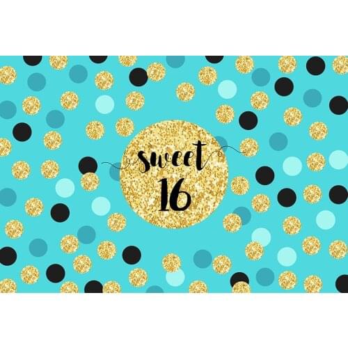 Personalized sweet 16 Birthday background photography fabric polka dots photo backdrops for photographer studio backdrops LV-835