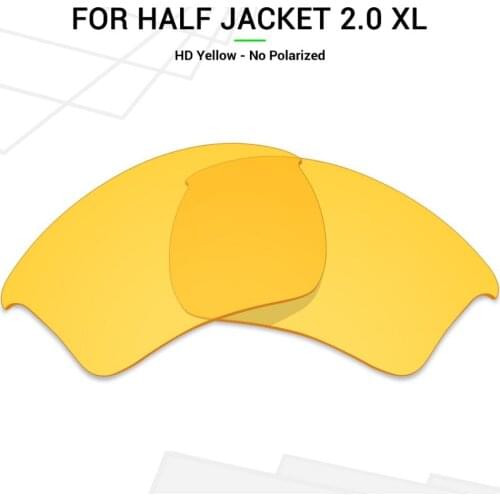 Mryok Replacement Lenses for Oakley Half Jacket 2.0 XL Sunglasses HD Yellow