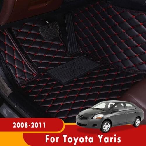 Carpets For Toyota Yaris 2011 2010 2009 2008 Car Floor Mats Auto Interiors Accessories Styling Foot Pad Heel Pedal Rugs Protect