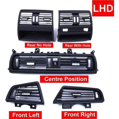 LHD Front Row Wind Left/Center/Right/Rear Air Conditioning Vent Grilel Outlet Panel With Chrome Plate For BMW 5 Series F10 F18
