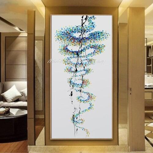 Mintura Handpainted Oil Painting On Canvas Modern Abstract Art Painting The Abstract Smoke Art Hand Painted Decoration No Framed