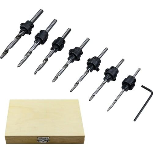 Countersink Drill Bits Power Tool Set Speed Out Twist Drill Bit Set Saw Wood Drilling Bit Set Woodworking With Wrench Power Tool