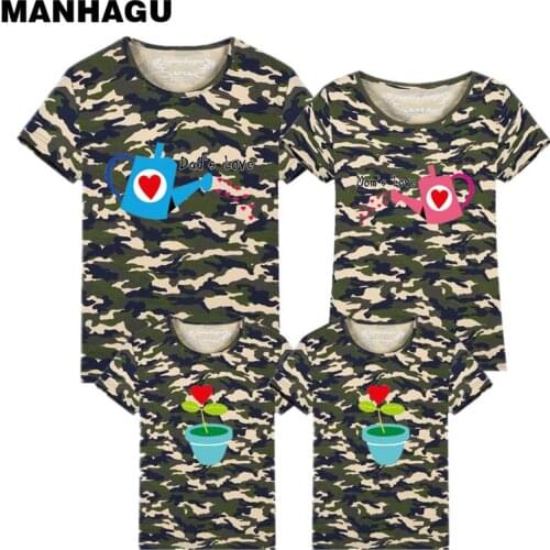 Mother daughter matching clothes the seeds of love family Army Camouflage Look matching outfits father mother son baby T-shirt