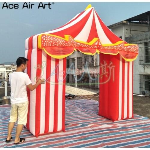 Whole sale inflatable circus arch,children playing archway balloon,rainbow color free standing entry for Korea