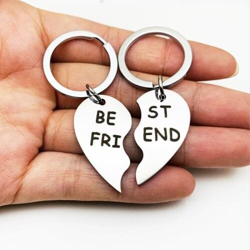 Oeinin Creative Keychain Initial Man Best Friend Key Chain Bag Letter Boy Silver Color Key Ring Alloy Pendant Accessories Brelok