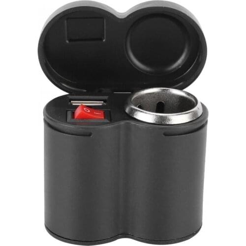 Motorcycle Cigarette Lighter 2 in 1 Universal Motorcycle USB Charging Port Waterproof Socket Cigarette Lighter Car Accessories