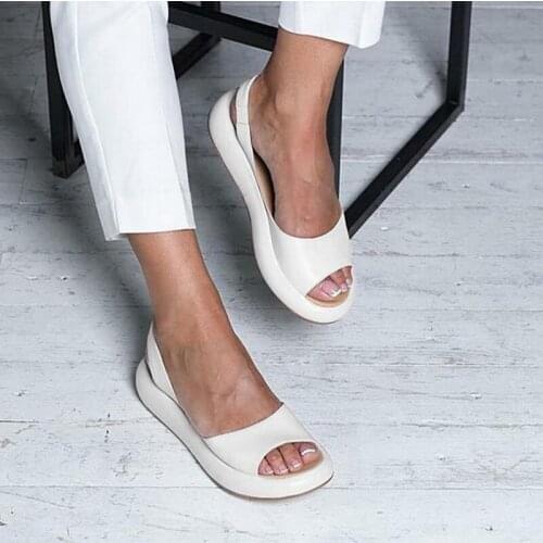 2020 Women Sandals Flops Fashion Rome Slip-On Breathable Non-slip Shoes Woman Slides Solid Casual Female Candy Color Sandals