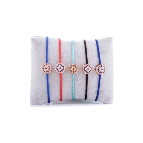 Evil eye Figured Zircon Cubic Zirconia İp Bracelet