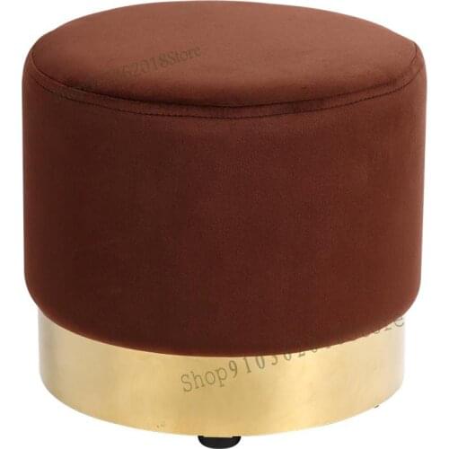 Nordic Small Stool Ins Net Celebrity Fashion Creative Household Shoes Changing Stool Thick Fabric Modern Light Luxury Dressing S