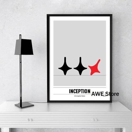 Modern Inception Dream Movie Poster Prints Sci-Fi Film Classic Design Inception Minimal Poster Canvas Painting Home Decor