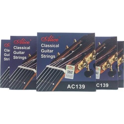 5 Sets Alice AC139 Classical Guitar Strings Nylon Strings Silver-plated 85/15 Bronze Winding