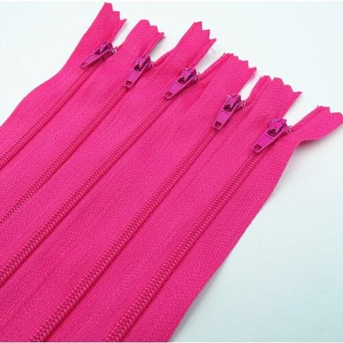 50Pcs 3# (12 Inches) 30CM 20 Color Closed Nylon Coil Zipper Closed Pocket For Quilt Cover Tent Pillowcase Clothing
