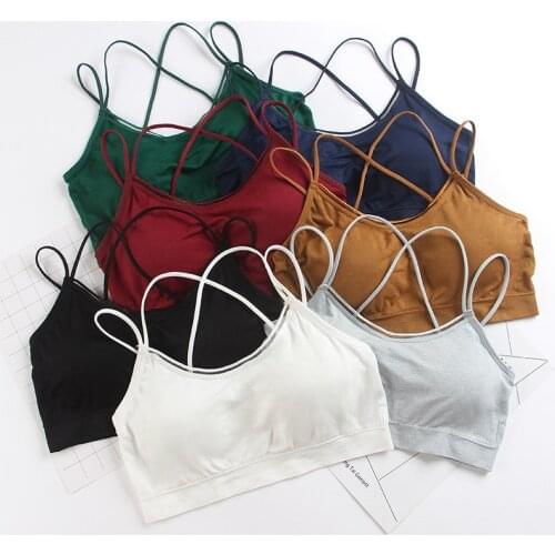 Sexy Woman Sports Bra Push Up Active Wear Tops For Women Gym Brassiere Sport Bra Criss Cross Crop Top 2019 New Female Yoga Bra