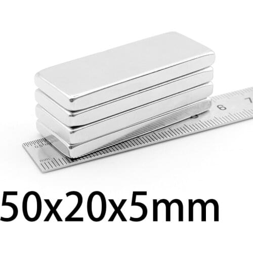 1-15PCS 50x20x5mm Quadrate Powerful Magnet 50mmX20mm Neodymium Magnet 50x20x5mm Strong NdFeB Permanent Magnetic Magnet 50*20*5