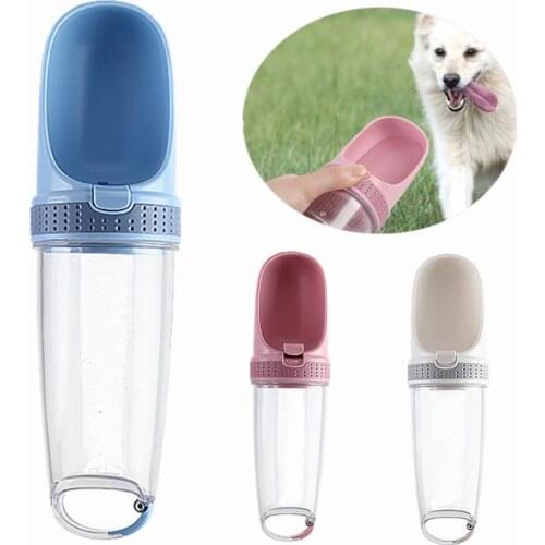 1Pc Dog Travel Water Bottle Dispenser Foldable Plastic Dog Cat Drinking Water Feeder Portable Outdoor Pet Puppy Bowl 350ml