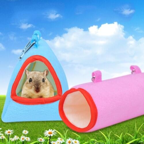 1pc Hamster Hanging House Hammock Cage Sleeping Nest Pet Sleeping Bed Rat Toys Cage Swing Pet Banana Design Small Animals