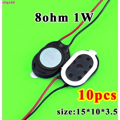 Cltgxdd 10PCS Speaker phone tablet micro speaker 1W 8R 8 ohm 1 watt 1015 10 * 15MM 4mm 3.5 thick