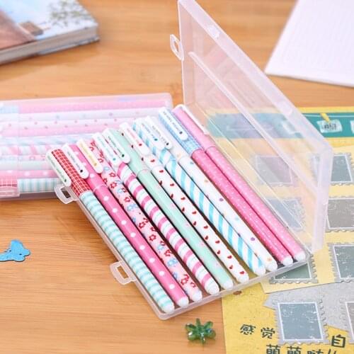 10Pcs South Korea Stationery Gift Wholesale Small Fresh Cute Floral Water Color Pen Color Gel Ink Pen Office School