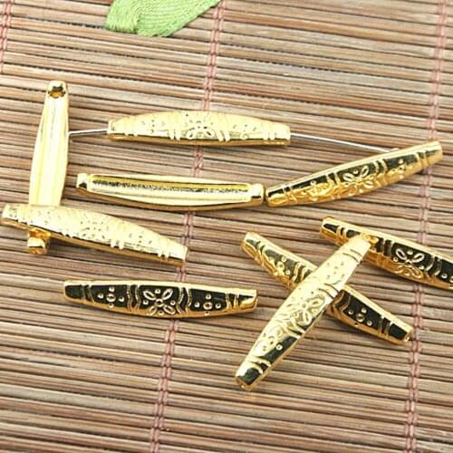 30pcs gold-tone patterned design charm findings H1301-G