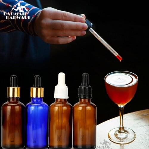 50ml Glass Spray Bitter Dropper Bottle E Liquid Frosted Black Glass Dropper Bottle With Child Proof