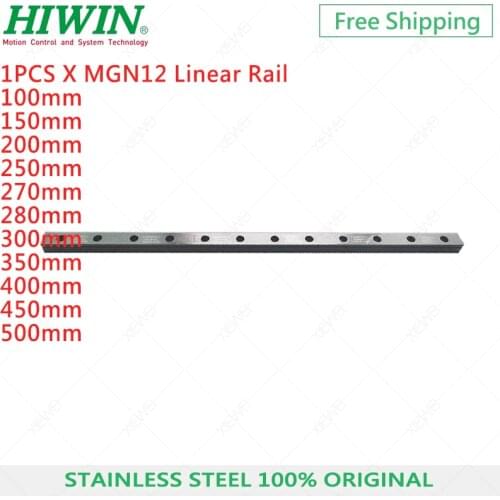 Free shipping stainless steel HIWIN MGN12 300mm 350mm 400mm 450mm linear rail MGNR12 MGN 12mm linear guide