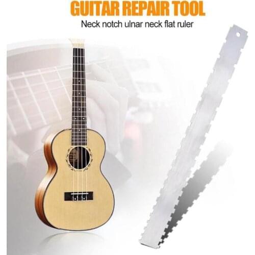 Guitar Luthier Measuring Tools Guitar Measuring Ruler Understring Radius Gauge Guitar Neck Notched Straight Edge Ruler