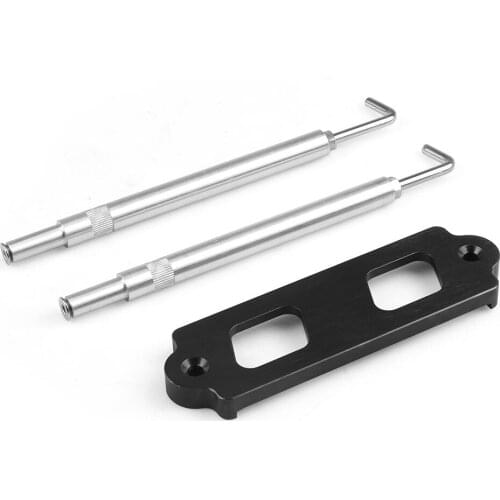 Battery Tie Down Kit Hold Down Rod With Stainless Tray Hooks For Honda Civic / CRX S2000 For Acura Integra RSX Without logo