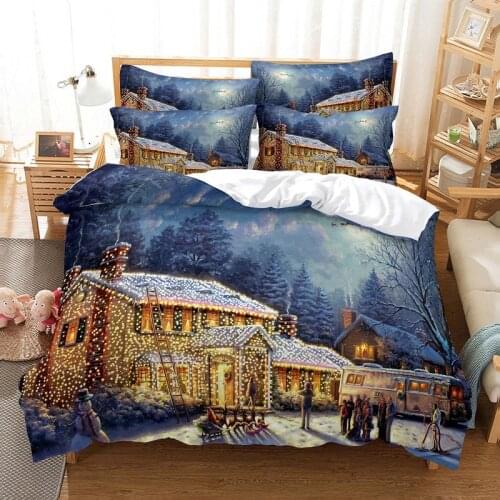 Snow Scene Bedding Set Duvet Cover Set 3d Bedding Digital Printing Bed Linen Queen Size Bedding Set Fashion Design