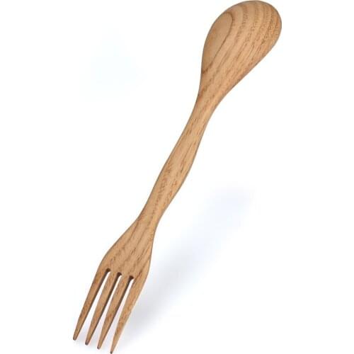 Spoon Fork Knife Cutlery Newly Wooden Camping Hiking Travel Out Activity Spork Utensil Outdoor Tableware Home Accessories