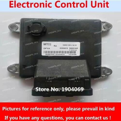 Engine Computer Board 3600100-FA14 28384619 B6001445 MT22 ECU B6001487 3600100-CA22 28384619 For Dongfengfengguang Car