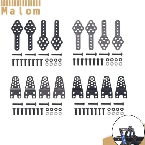 4PCS CNC Metal Shock Absorber Mount Adjust Height Angle Stand for 1/10 RC Crawler Car Axial SCX10 90046 90047 D90 D110