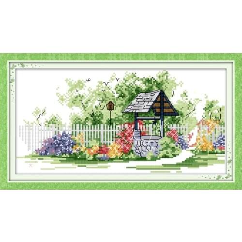 Joy Sunday New arrival Well pattern scense nature DIY DMC cross stitch kits embroidery needlework home decor wall painting gift
