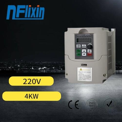 Nflixin AC 220V Frequency Converter 4KW Variable Frequency Drive Converter VFD Speed Controller Converter Inversorde