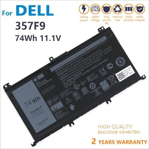 Genuine 11.1V 74WH 357F9 Battery For Dell Inspiron 15- 7000 7559 7557 7566 7567 5576 INS15PD-1548B INS15PD-1748B INS15PD-1848B