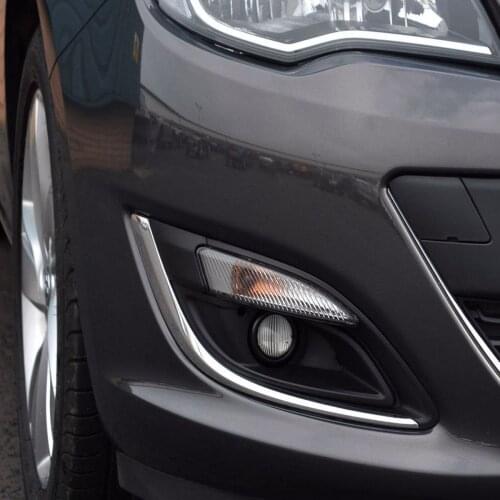 Fit For Opel Astra J Chrome Fog Frame of 2 ParçaPaslanmaz Çelik2012 And After Chrome Styling Moulding Trim Tunning Modifi