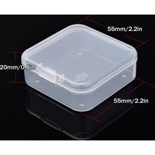 10 Pack Clear Storage Box Organizer with Snap-tight Closure Latch Jewelry Earplugs Bead Container Multifunctional A66