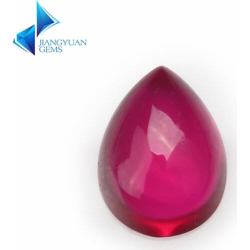 Size 3x5~10x14mm Pear Shape Cabochon 5# Synthetic Corundum Gems Lab Created Stone For jewelry