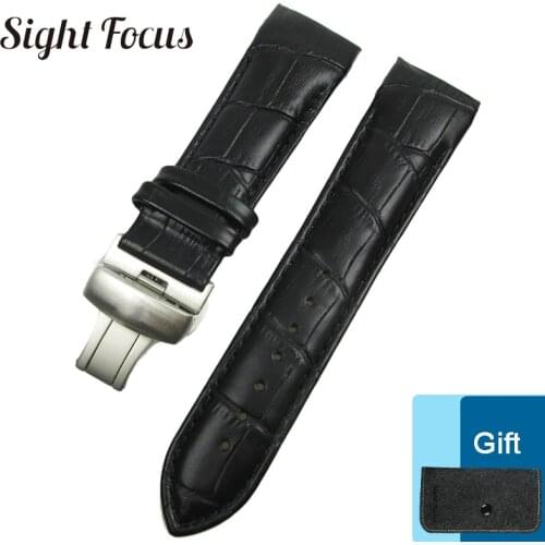 18mm 22mm 23mm 24mm Curved End Leather Watch Band for Tissot 1853 Couturier T035617 T035627 439 Watchband Watch Strap Original