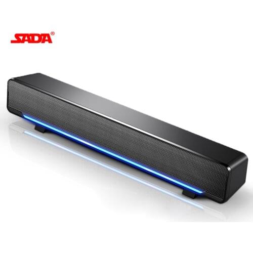 SADA USB Wired Powerful Computer Speaker Bar Stereo Subwoofer Bass speaker Surround Sound Box for PC Laptop phone Tablet MP3 MP4