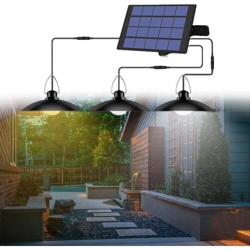Solar Light Shed Lights With Panel Garden Lamp Waterproof Outdoor Indoor Solar Powered Hanging Lights 9.8FT Cord Ceiling Porch