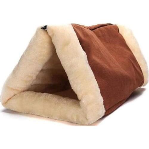 Warm Cozy Cat Sleeping Bag for Small Puppy Pet Cat Dog Cave House Zipper Design Unfold Pet Pad Winter Soft Bed