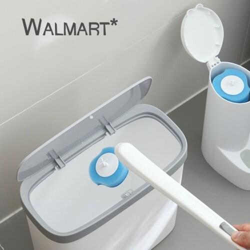 Rotatable Brush Head Disposable Toilet Brush Set with Cleaning Fluid No Dead Ends Multifunction Long Handle Clean Toilet Tools